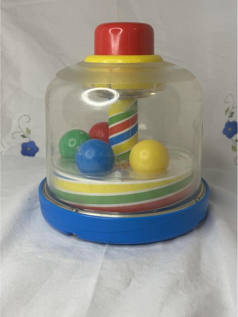 1996 Vintage Fisher-Price Spinning Top Toy with Colorful Balls